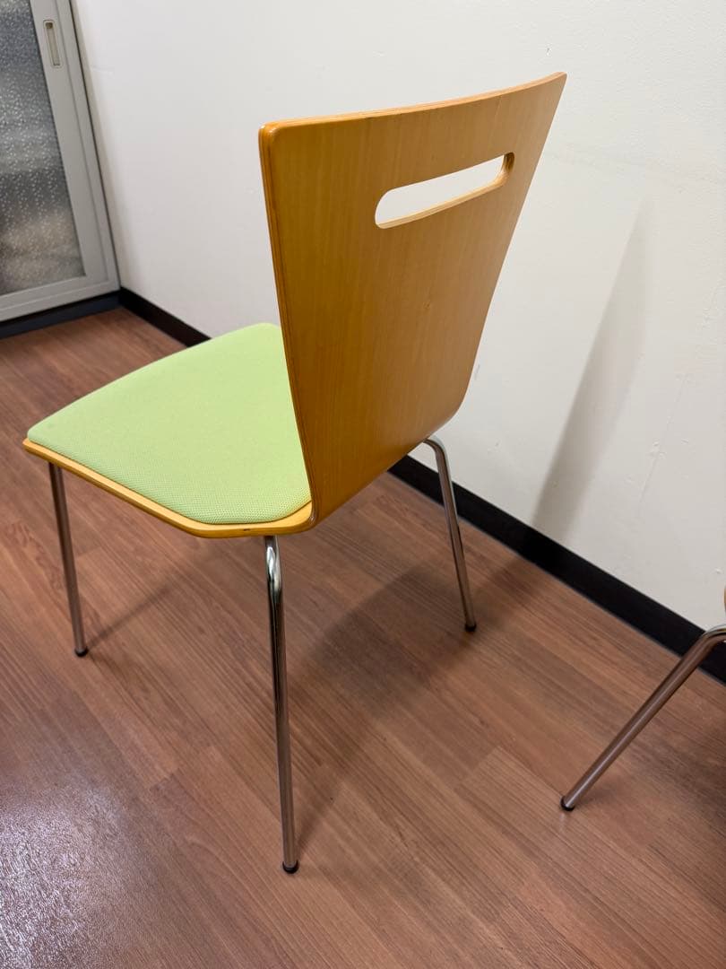 ダイニングチェア 5脚セット ナチュラル・グリーン