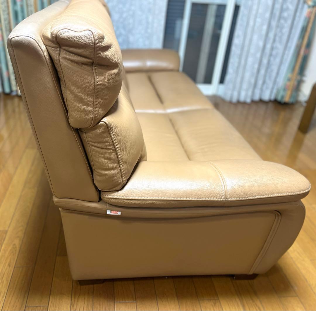 【GITIO】本革 大型ソファ たのメル便発送 約193×88×80cm