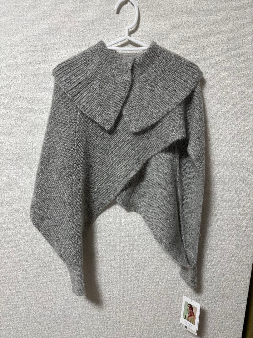 happy ラメミックス キッドモヘア スリーブマフラージレ