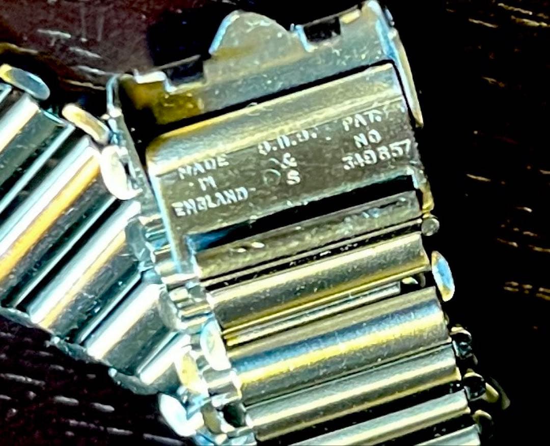 バンブーブレスボンクリップ初期型本物　細バンブー　ミリタリー　時計ブレス