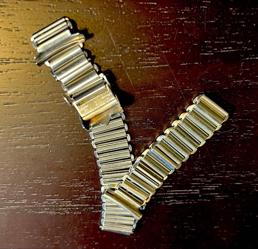 バンブーブレスボンクリップ初期型本物　細バンブー　ミリタリー　時計ブレス