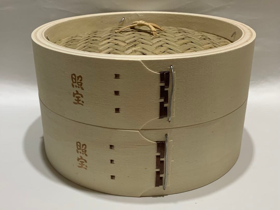 白木蒸籠２７センチ2段・蒸し板セット