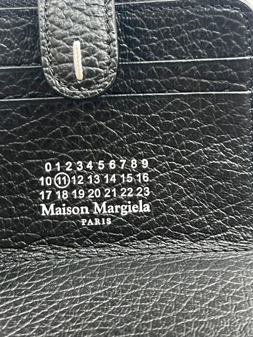 Maison Margiela ブラックレザー 二つ折り財布　極美品