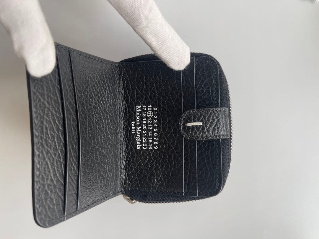 Maison Margiela ブラックレザー 二つ折り財布　極美品