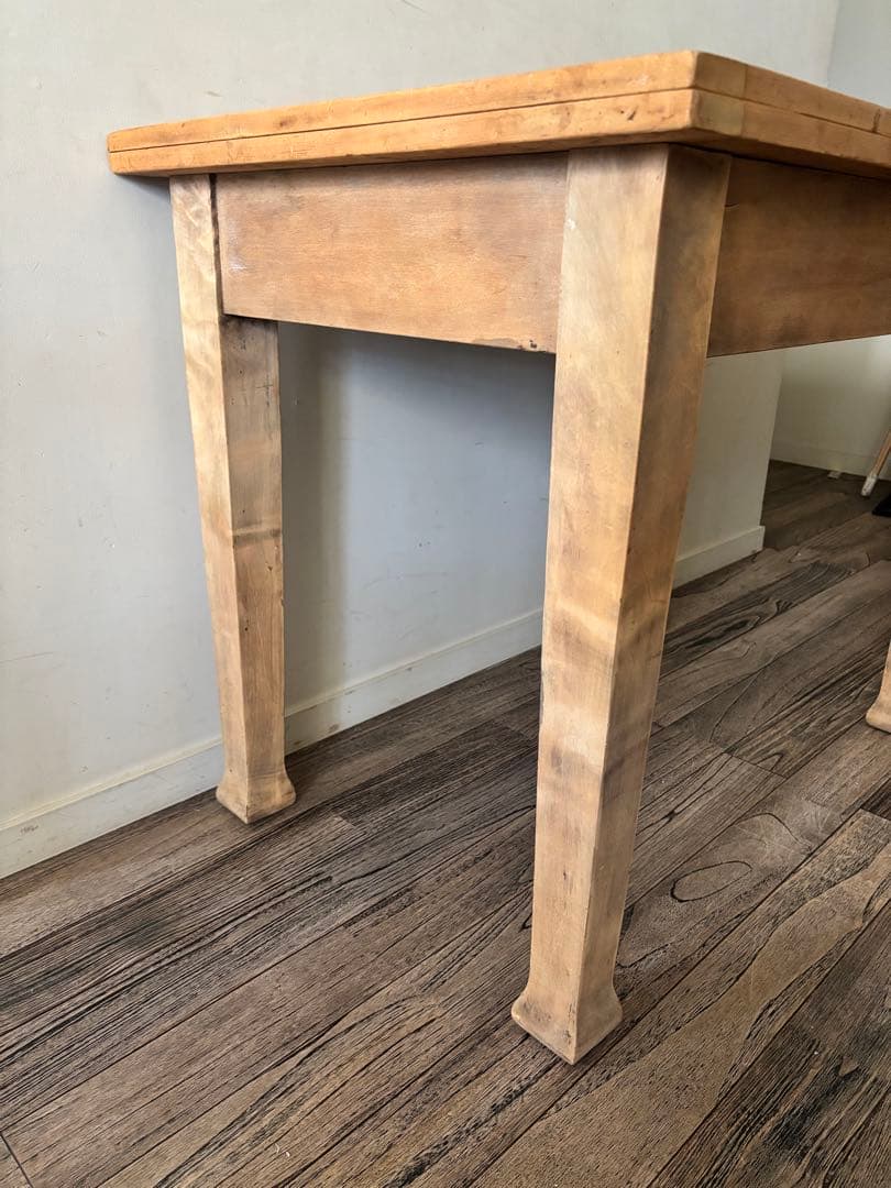 アンティーク　アトリエテーブル　ダイニングテーブル 剥離