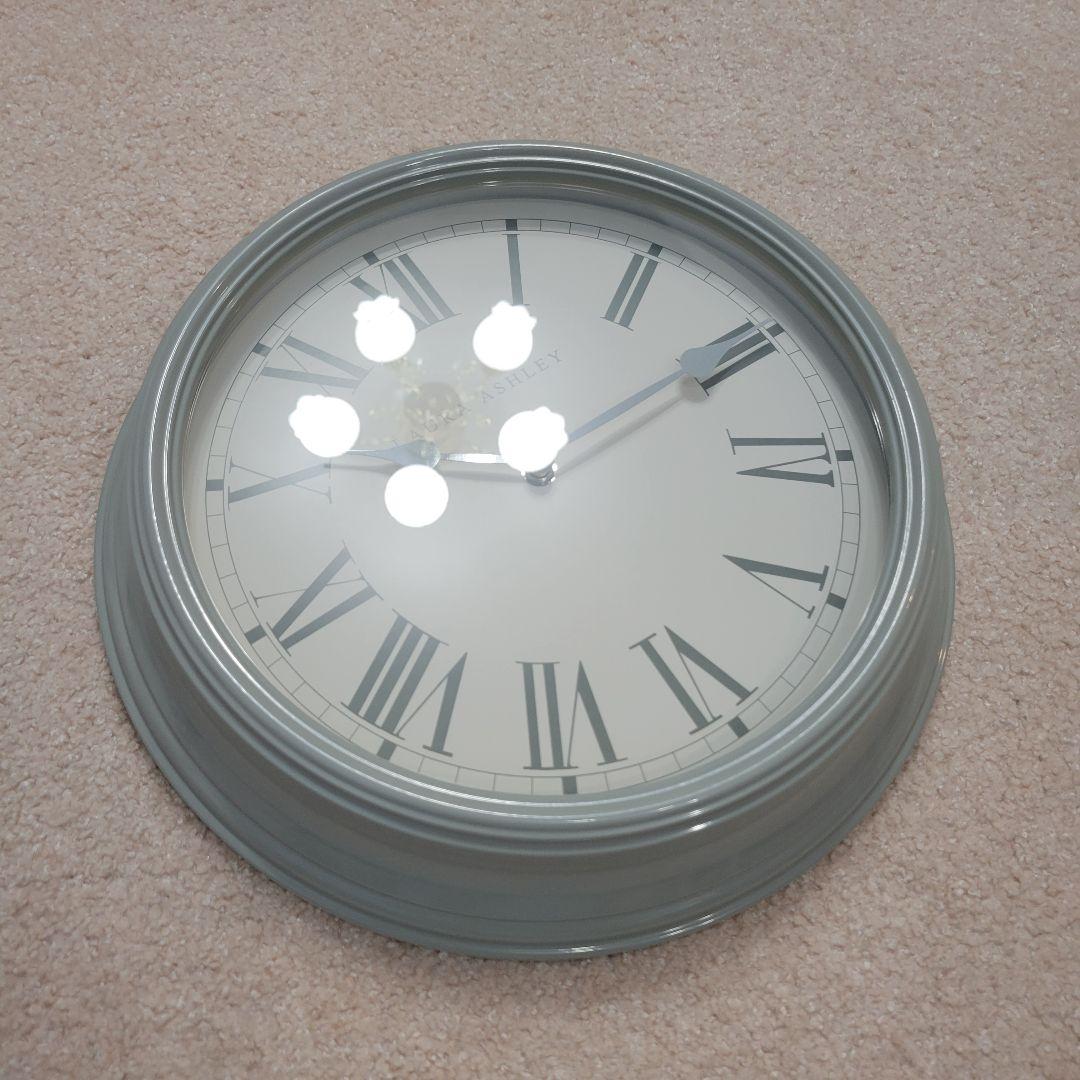 ローラアシュレイ 壁掛け時計 グレー 35cm