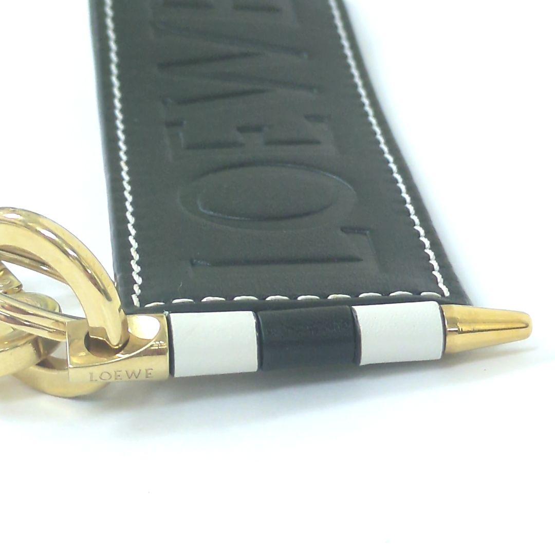 専用★★ロエベ キーリング キーホルダー アナグラム レザー ブラック ホワイト