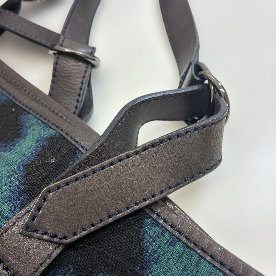 ヴィヴィアンウエストウッド トートバッグ キャンバス レザー オーブ 青