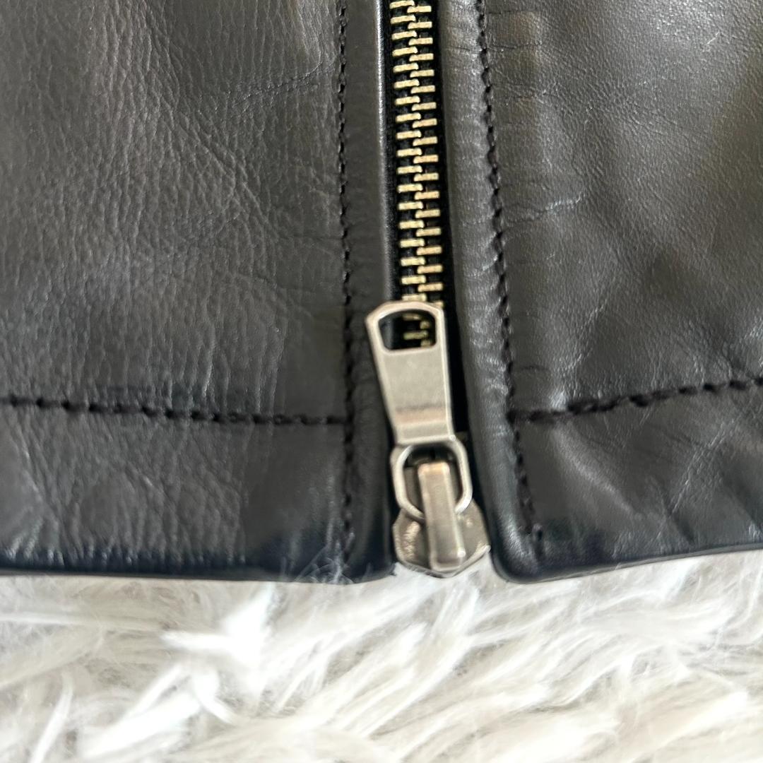 ビューティー&ユース　ユナイテッドアローズ　 レザー ノーカラージャケット M