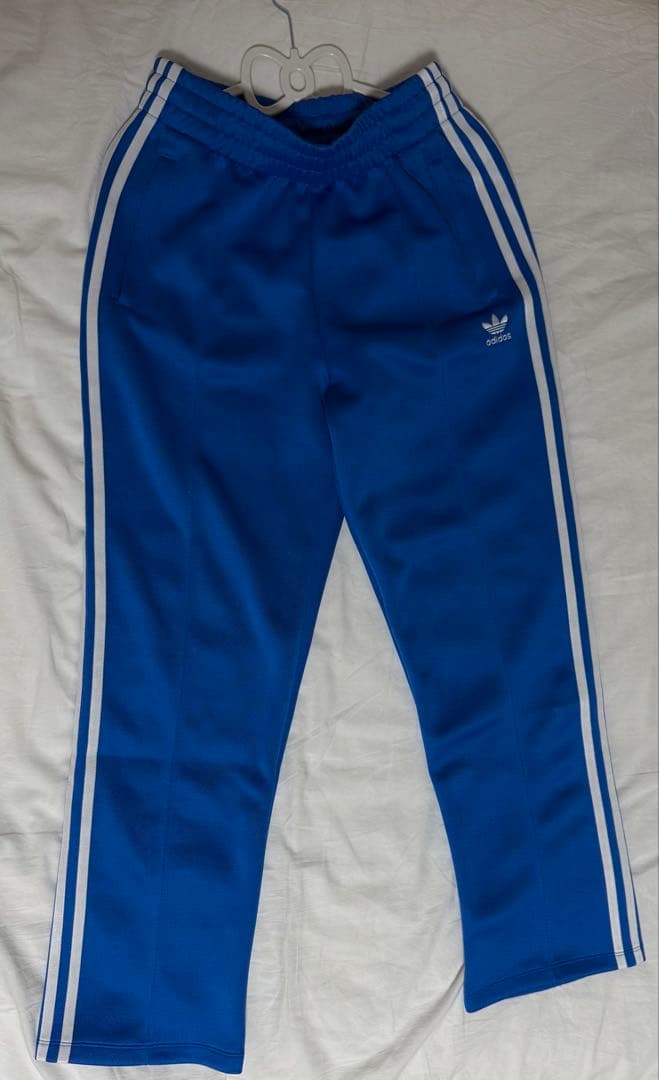 adidas 青ジャージ　上下