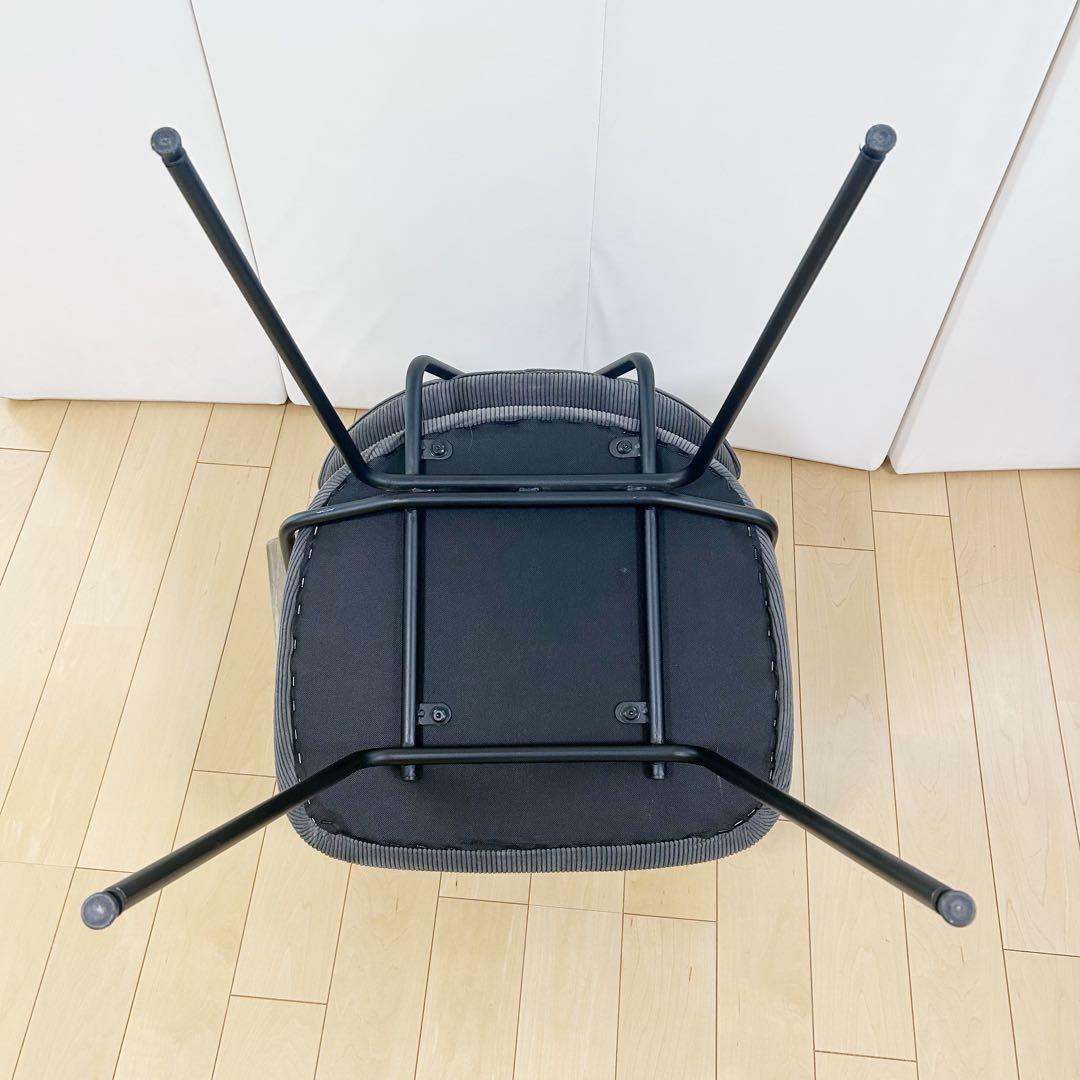 アンティーク アーム付　コーデュロイ ブラックアイアン　モダン Menoa天然木