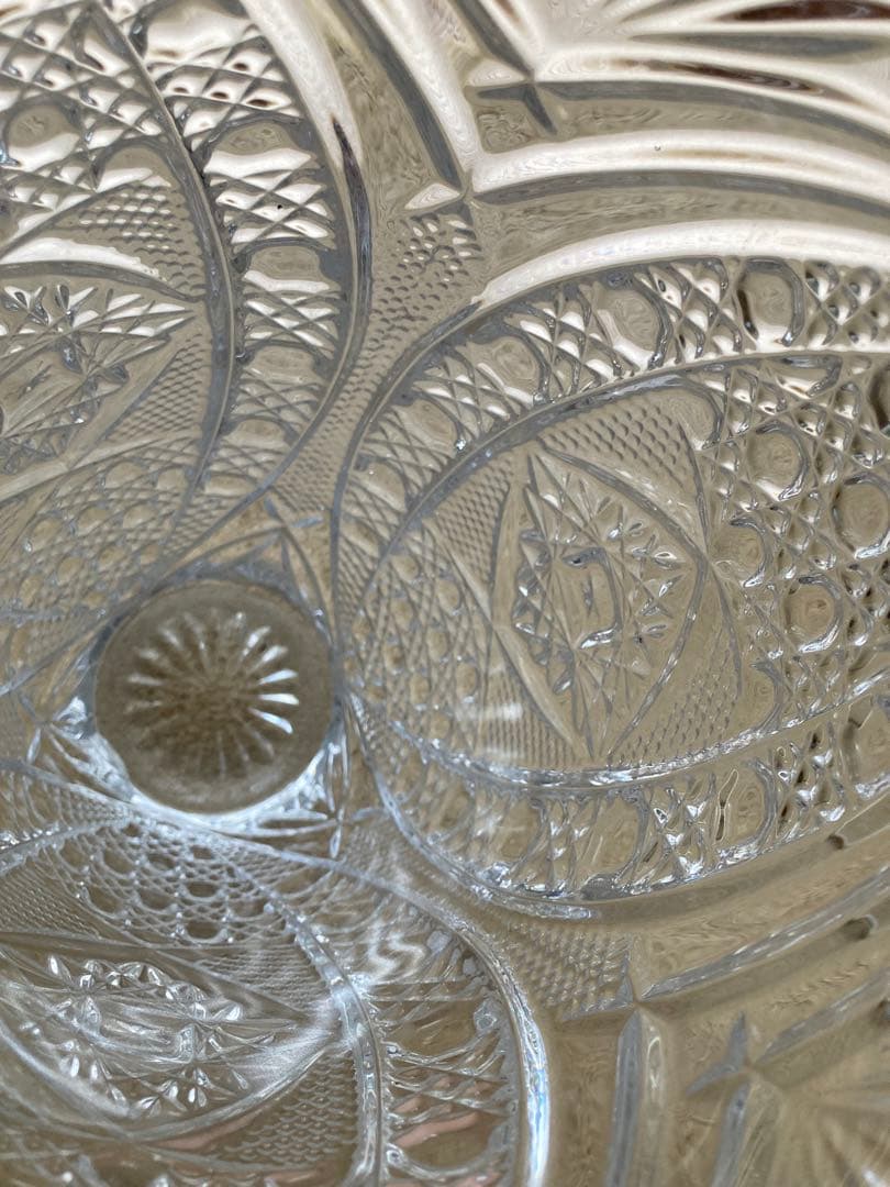 ボヘミアングラス　クリスタルグラス　花瓶　ボヘミア