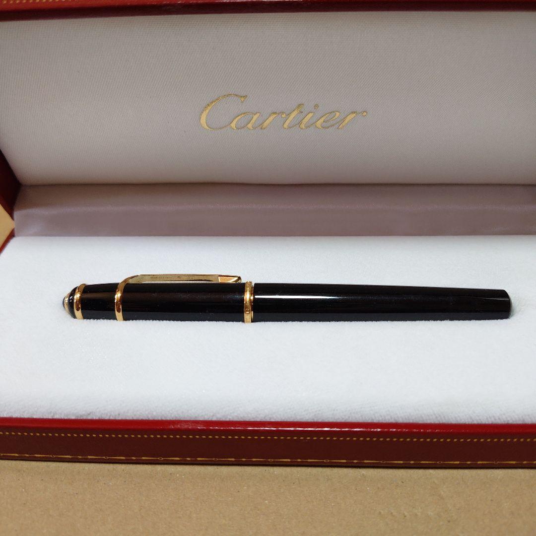 Cartier 黒 万年筆 専用ケース付き