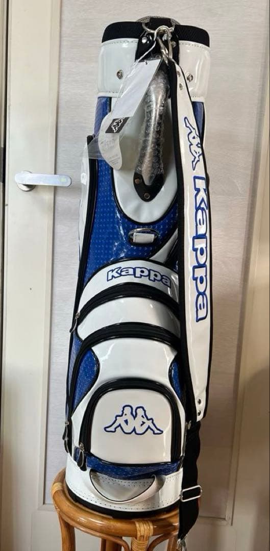 Kappa キャディバッグ ホワイト/ブルー　9型