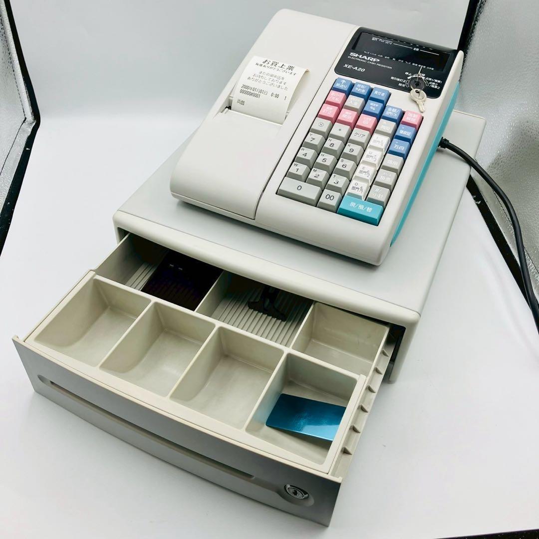 シャープ 電子レジスタ XE-A20(取説・付属)+ ロール紙2個