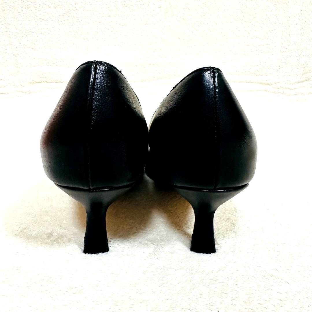 ★新品★ FABIO RUSCONI ポインテッドトゥパンプス　37 黒 レザー