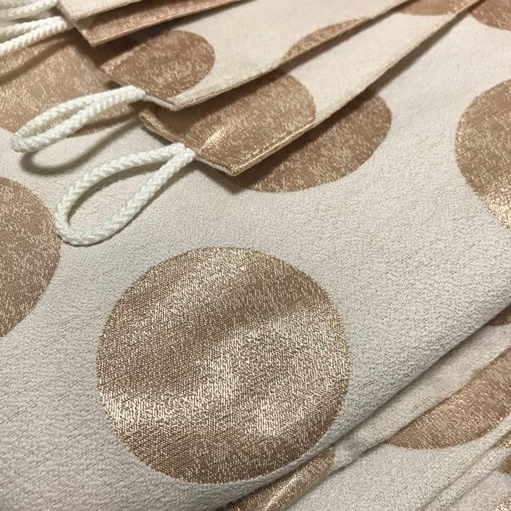 ニトリ オーダーカーテン オーダーメイド ドット 水玉 ゴールドベージュ