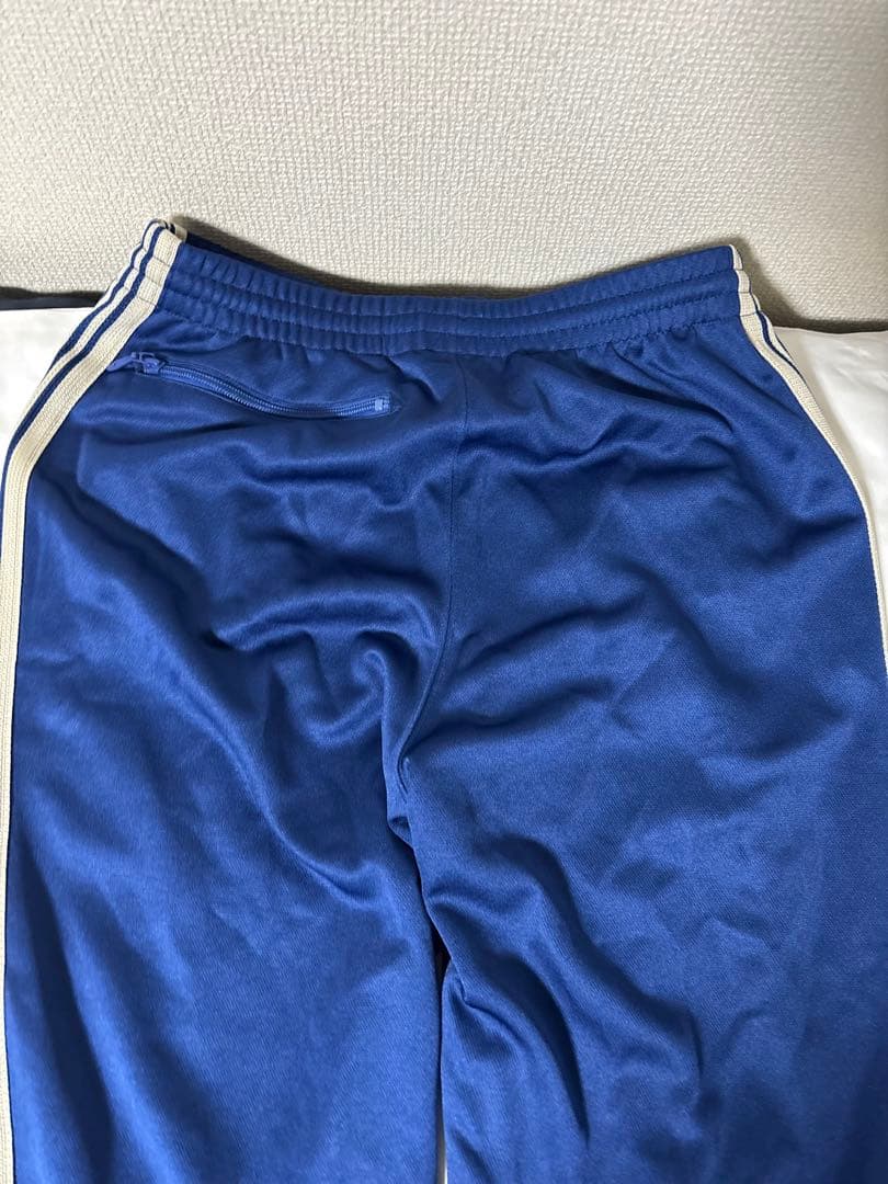 Needles ニードルス　トラックパンツ　刺繍ロゴ　サイドライン　ネイビー　S