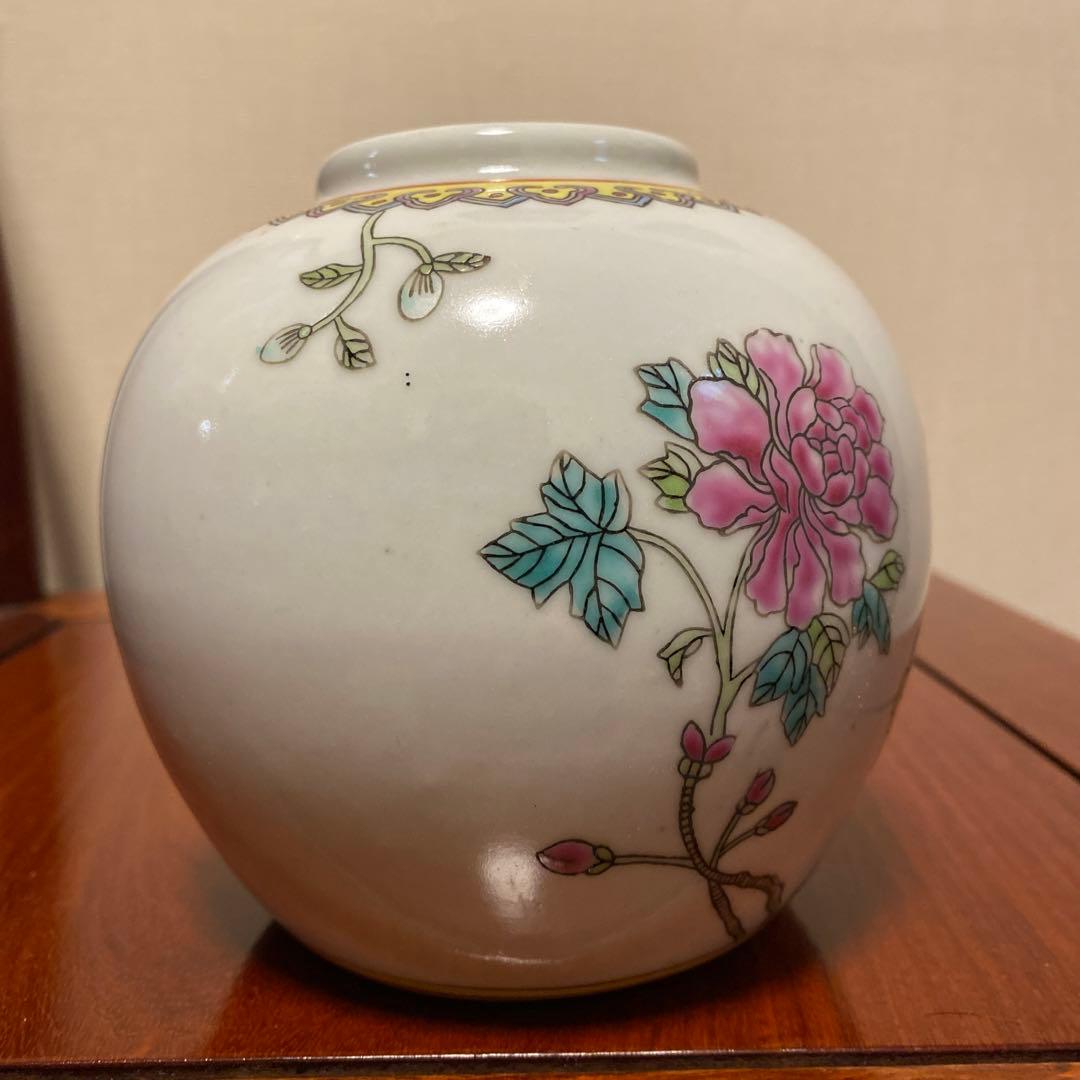 中国50年代の茶壷、輸出品、粉彩