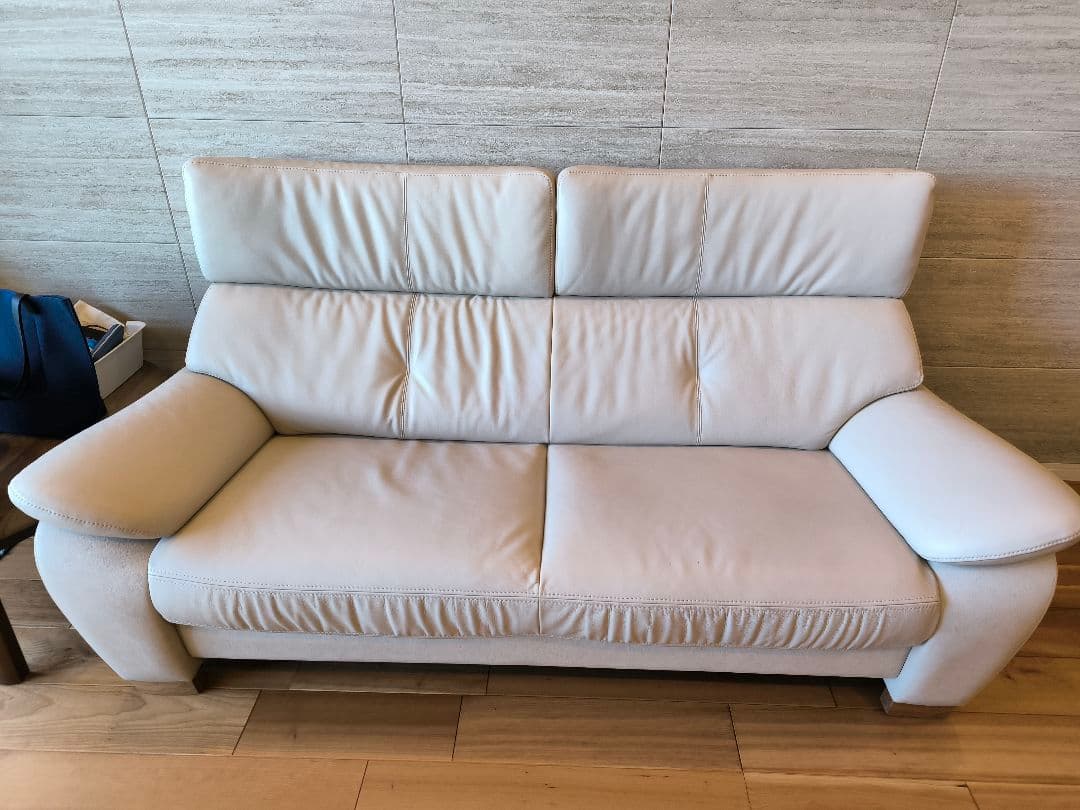 ◆煌ちゃん◆　カリモク　ソファ　2人掛けロング　ZW7322 ホワイト