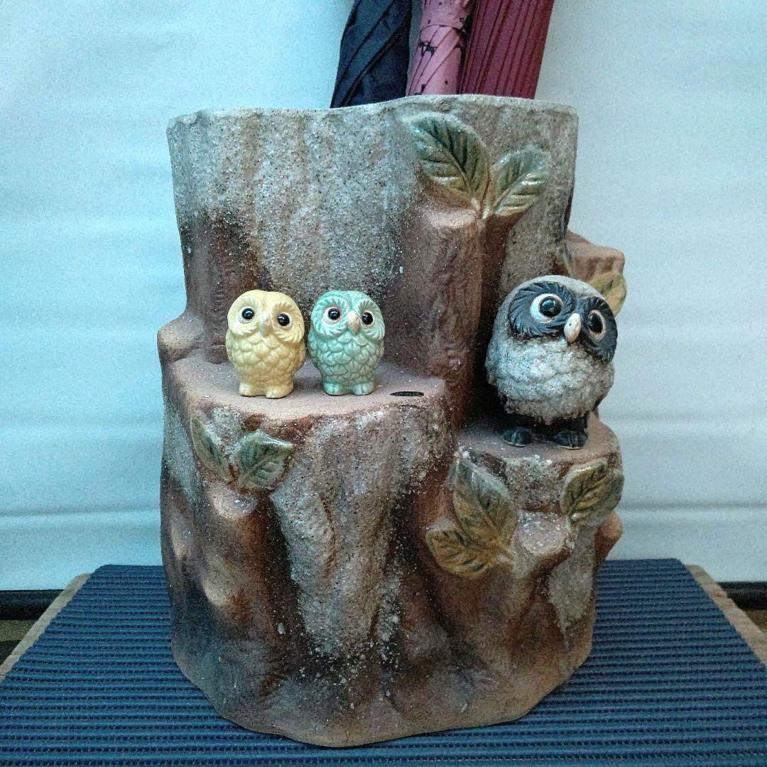 40 森のフクロウさん達大きな傘立て0