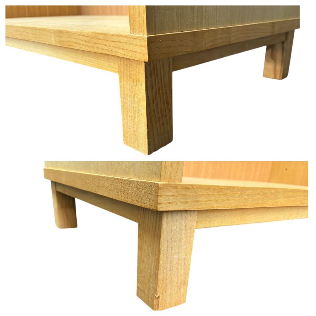 【美品】無印良品 MUJI タモ材 木製収納 本棚 書棚 7段 ブックシェルフ