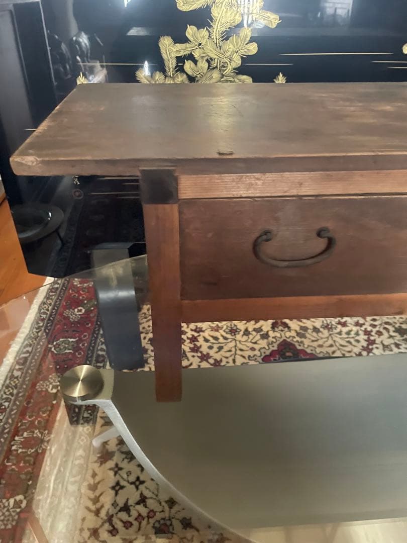 座卓　文机　骨董　古い家具