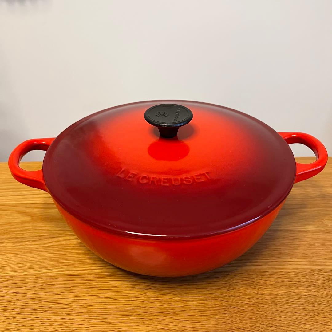 【メープルチップ】ル・クルーゼ マルミット 22cm チェリー レッド 鍋
