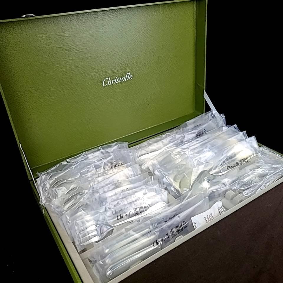 ・未使用・クリストフル パール　フォーク　ナイフ　スプーン　29点　定価50万円