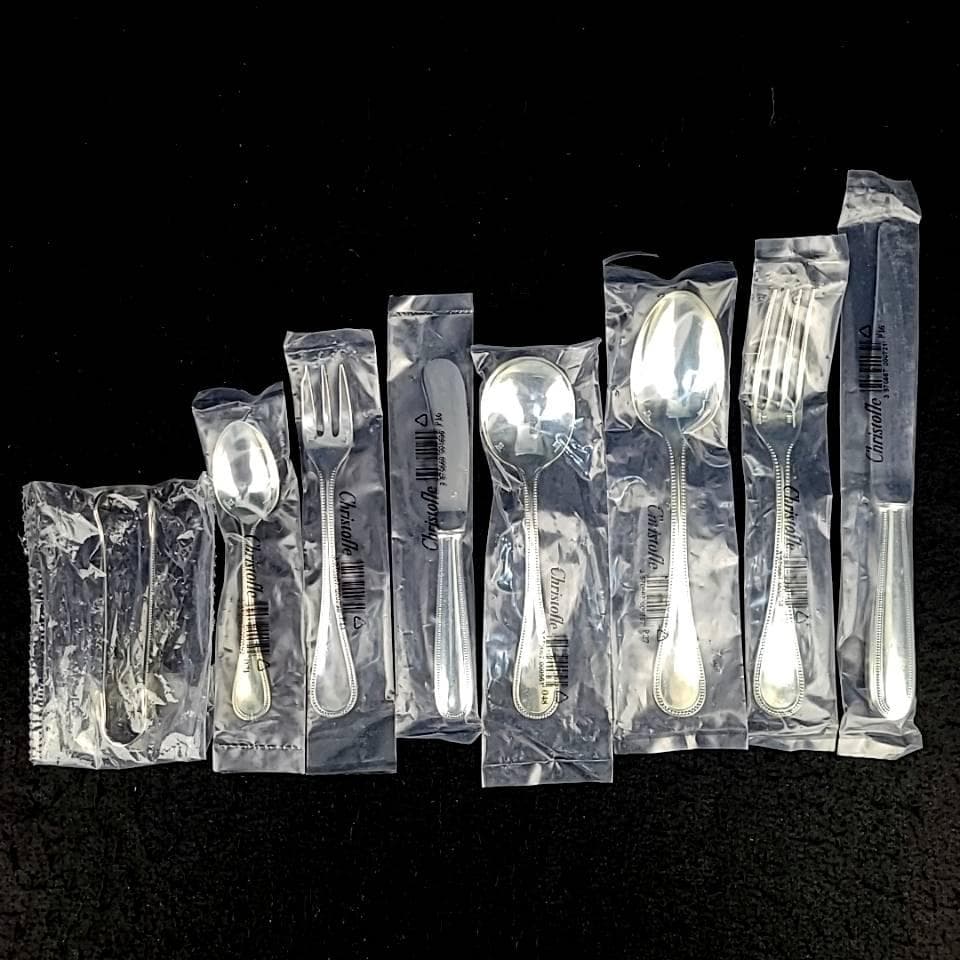 ・未使用・クリストフル パール　フォーク　ナイフ　スプーン　29点　定価50万円