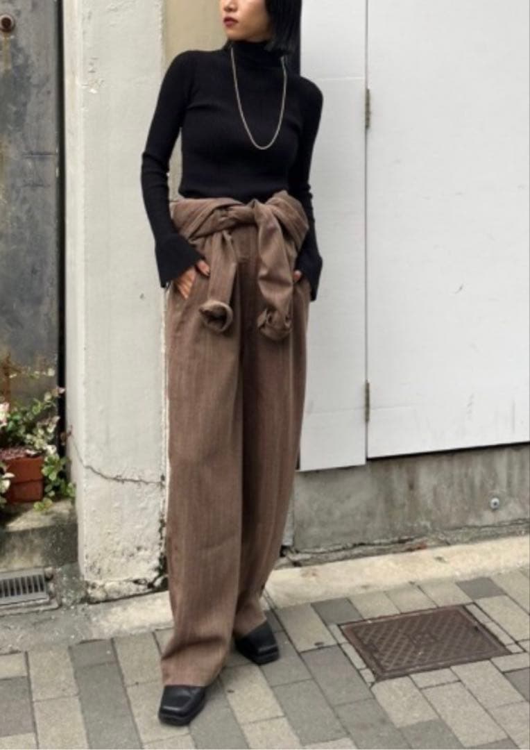 美品! todayful ヘリンボーンシャツコンビメゾン 36