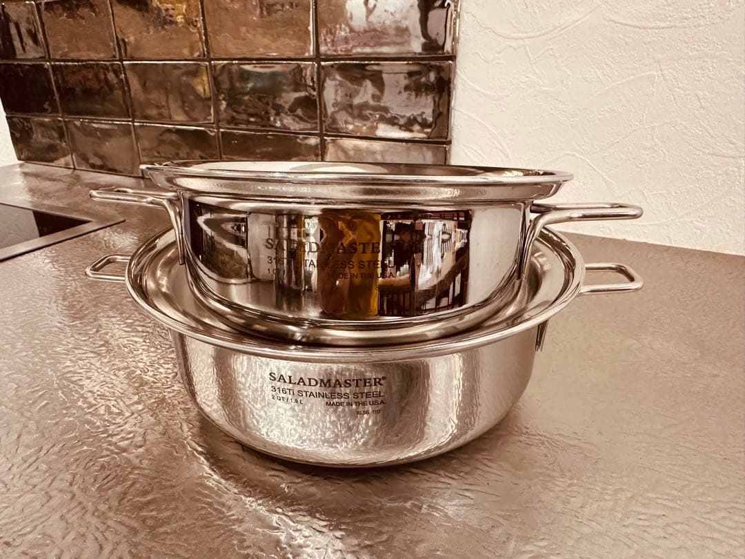サラダマスター　ステンレス鍋 2個セット