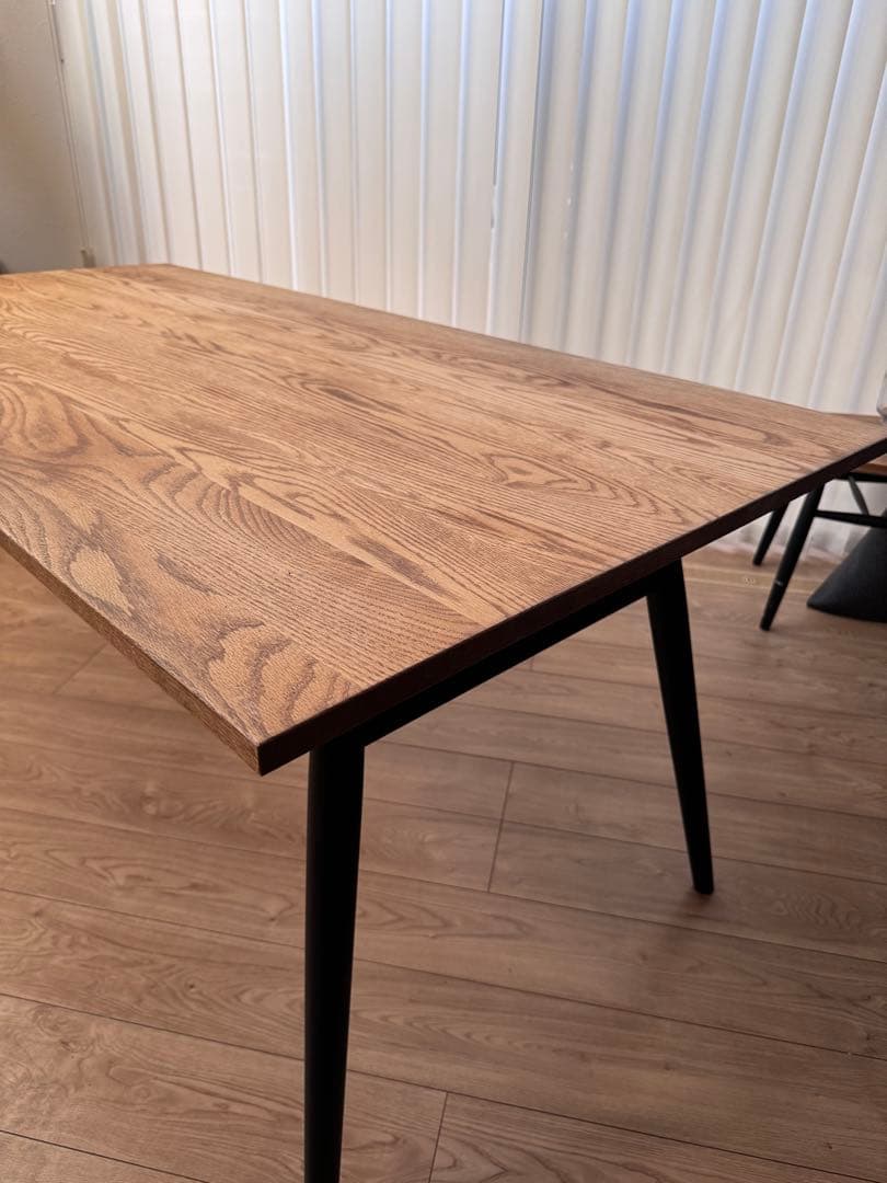 モモナチュラル w165天然木 北欧風 ダイニングテーブル　オーク材