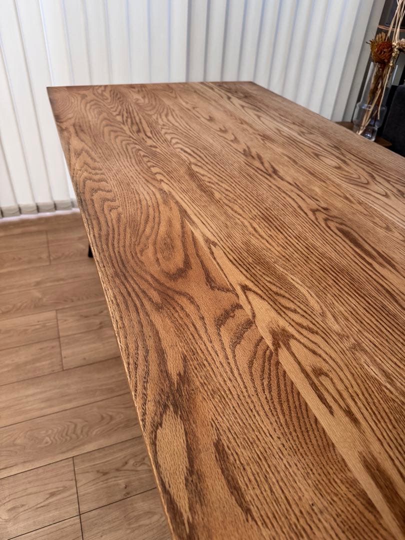 モモナチュラル w165天然木 北欧風 ダイニングテーブル　オーク材