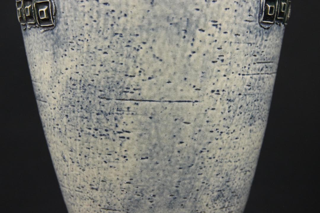 現代アート　西川勝 作　灰釉陶彩 三獣三足器　 花器・壺EN11-12