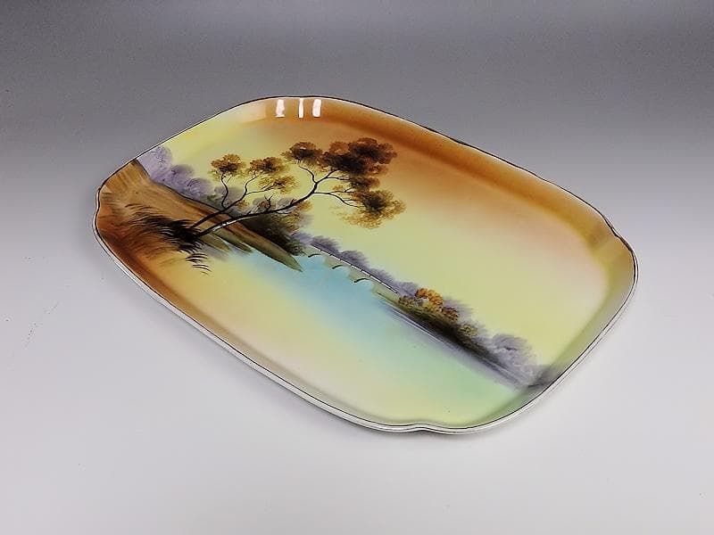 オールドノリタケ　明治４１年頃　輸出用　トレー　1564A-YYt