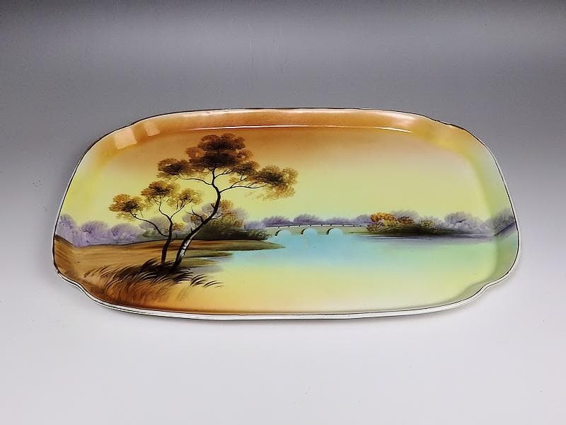 オールドノリタケ　明治４１年頃　輸出用　トレー　1564A-YYt