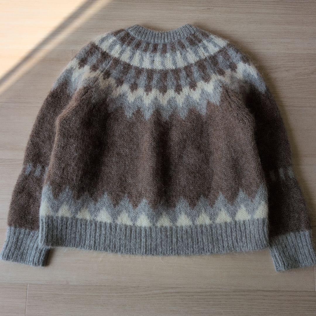 バトナー✨️ノルデイッククルーネックニット　モヘヤ　アルパカ　サイズ1　S.M