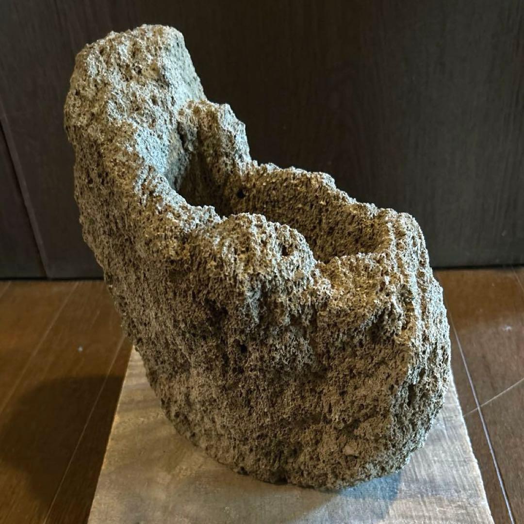 山渓鉢　雲山石　溶岩石　希少　一点モノ　苔　山野草　盆栽　多肉植物　小品盆栽