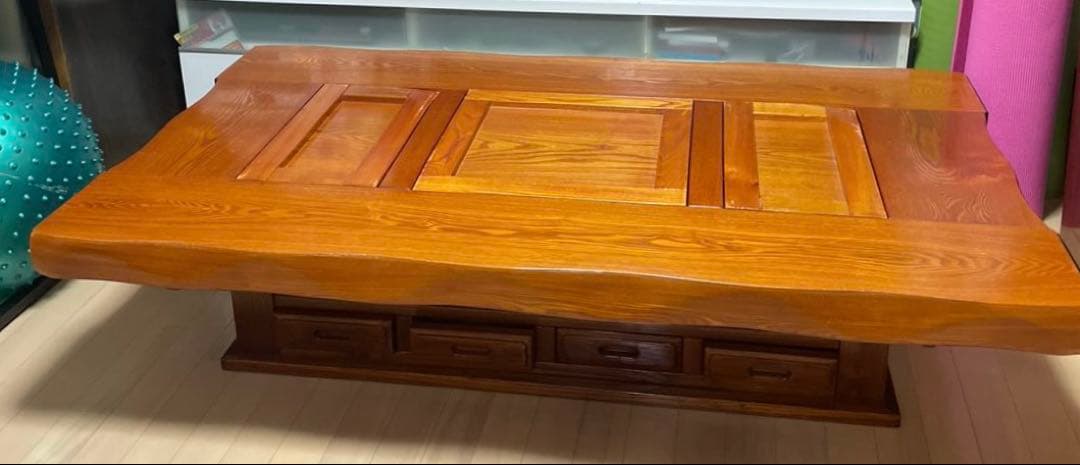 値下げ❗️取りに来て頂ける方限定‼️囲炉裏式　木製アンティーク　ダイニングテーブル