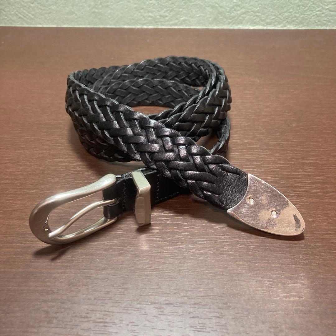 THE SOLE ザソール　プンターレ　メッシュベルト　レザー　ブラック