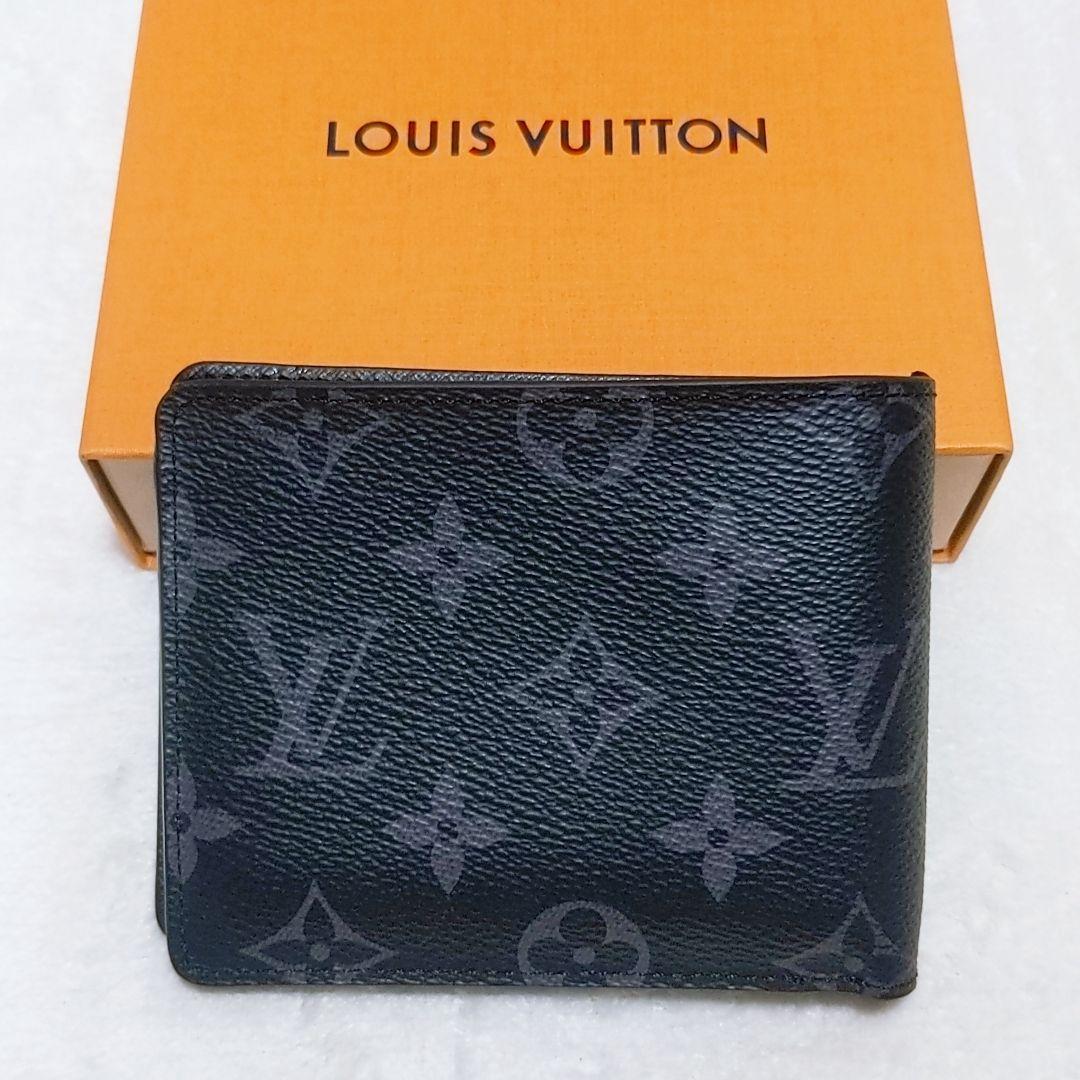 ルイヴィトン　ポルトフォイユ ミュルティプル　モノグラム エクリプス　折り財布
