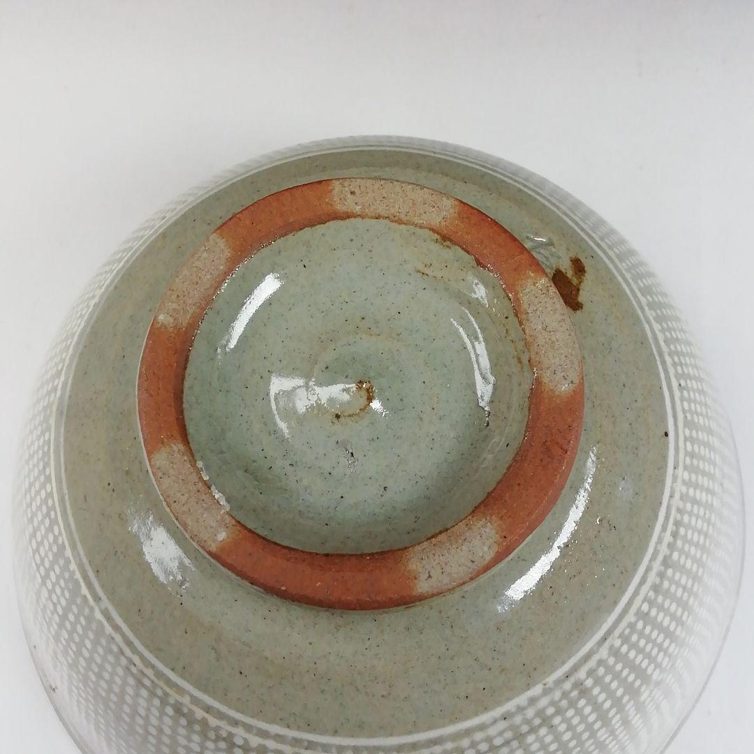 Ｔ４３４　茶碗　『三島手刷毛目　茶碗』『黃仁哲 作』　共箱　抹茶碗　茶道具