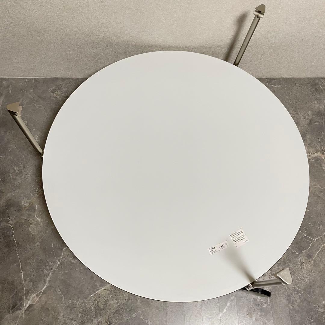 良品　イケア　ストリンド　ガラステーブル　ラウンドテーブル　ローテーブル