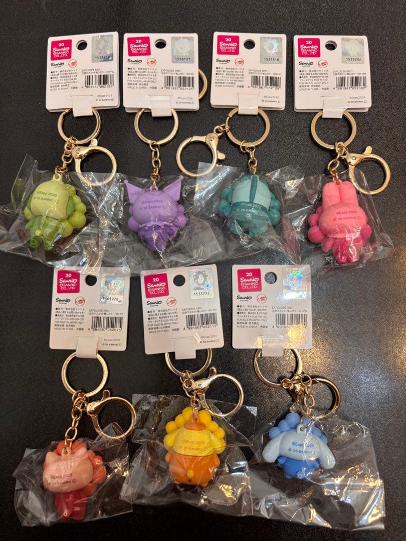 EXPO 2025 推しカラー　サンリオミャクミャクなりきりキーホルダー