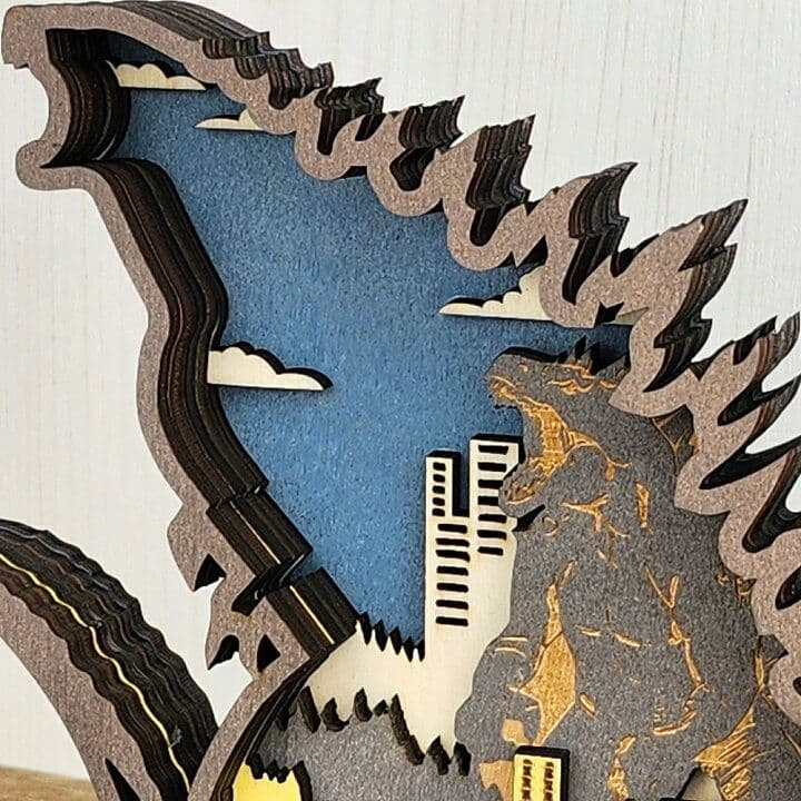 木製置物】ゴジラ恐竜★ジュラシックパーク グッズ 置き物 雑貨 オブジェ