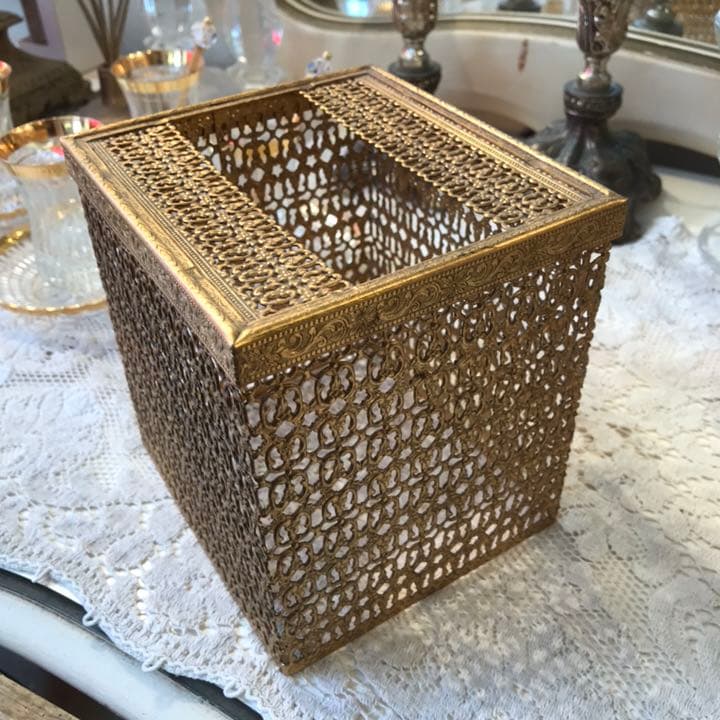 アンティーク　50's～60's ティッシュケースUSA/アールデコ店舗