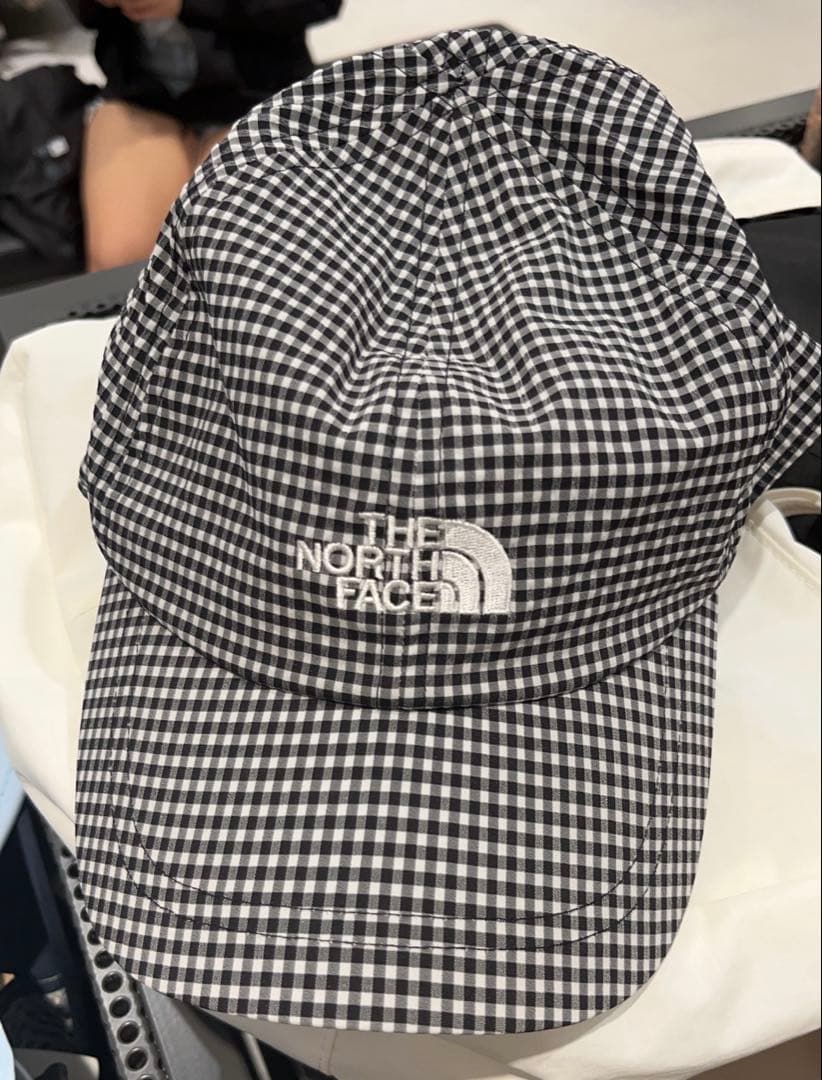 ラスト1点★正規品★新品M★ノースフェイス ギンガムチェックキャップ 帽子 韓国