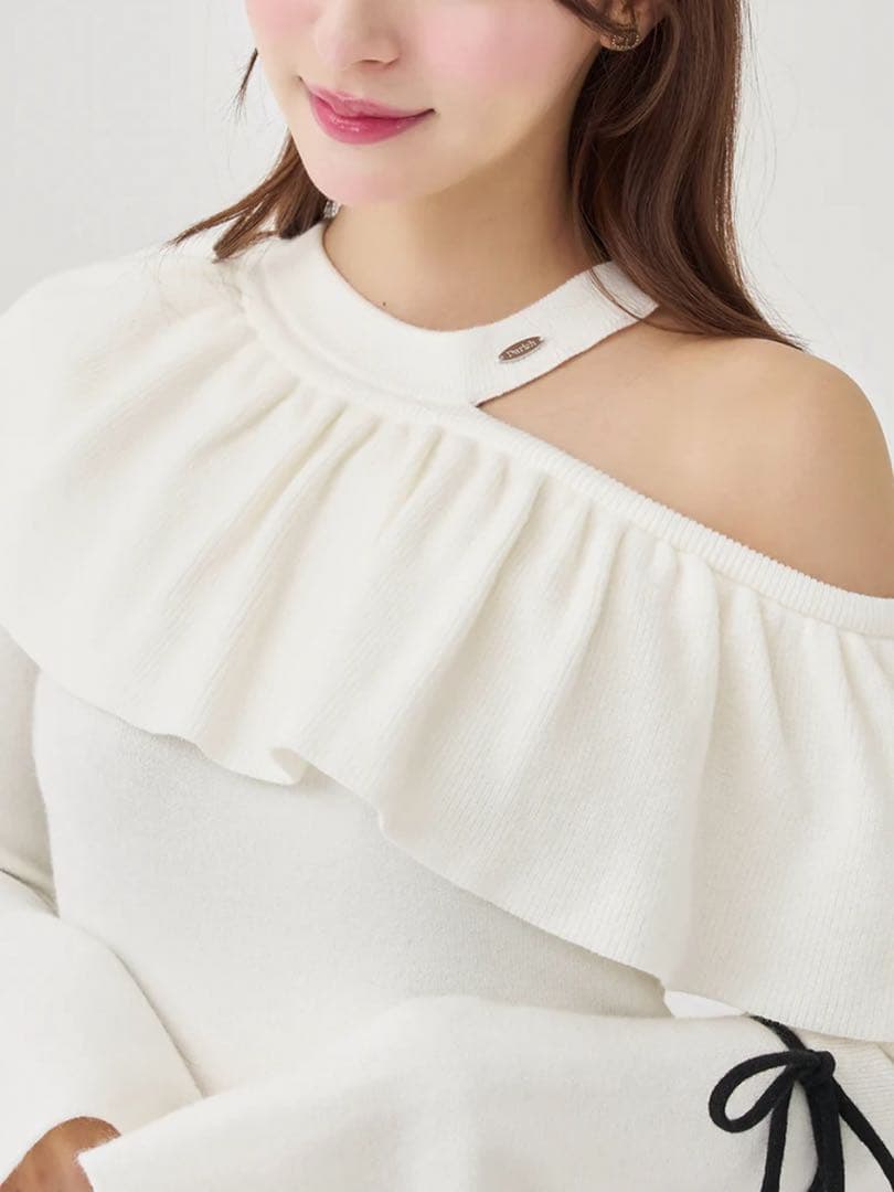 新品・未開封♡Darich♡ベルスリーブフリルニットトップス　IVO