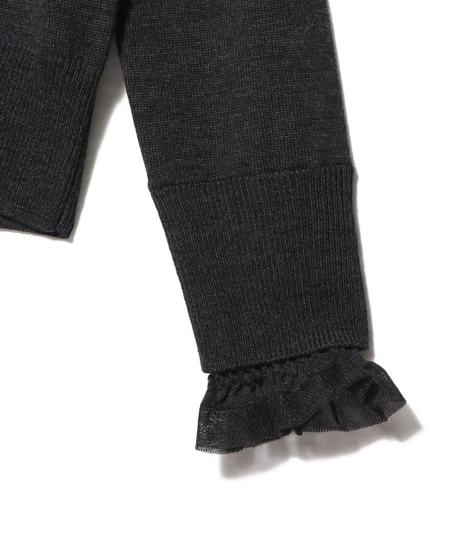 エストネーション　スモッキングフリルネックニット　即日発送